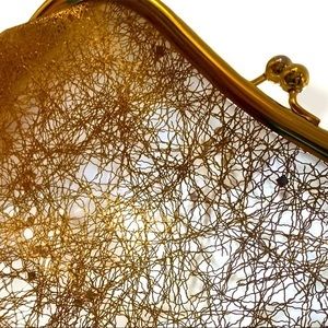 Vintage Opaque Gold Toned Clutch